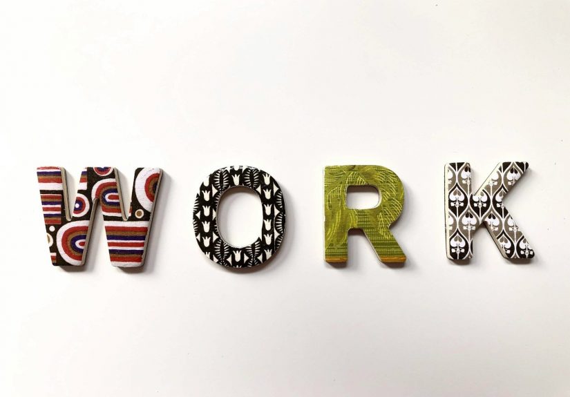 work freestanding letters